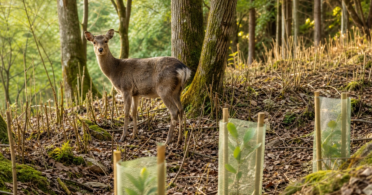 【ニホンジカ】なぜ増えて分布も広がる？森の植物と土壌に起きる変化
